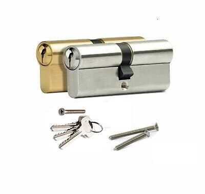 ABBASALISliding Lock Stainless Steel Door Cylinder Lock (60mm, Silver)