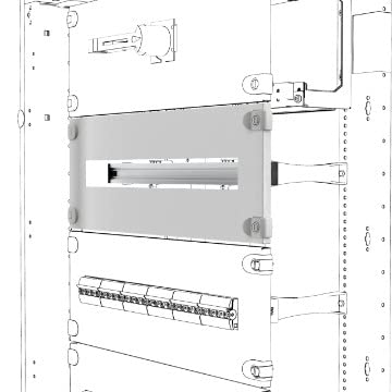 Gewiss GWD3305 QDX Panneau de fenêtre rail Din 850mm rail modulaire armoire
