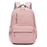 Mochila Escolar e Universitária Casual | Mochila Unissex para Viagem, Trabalho e Faculdade Grande Capacidade(25508 rosa)