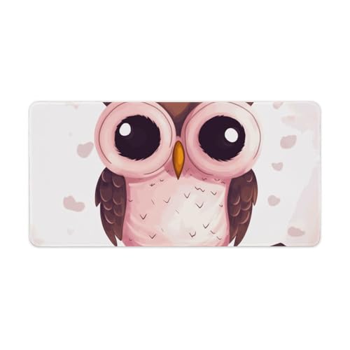 Cute Owl Desk Pad Large Desk Protector Blotter Mat