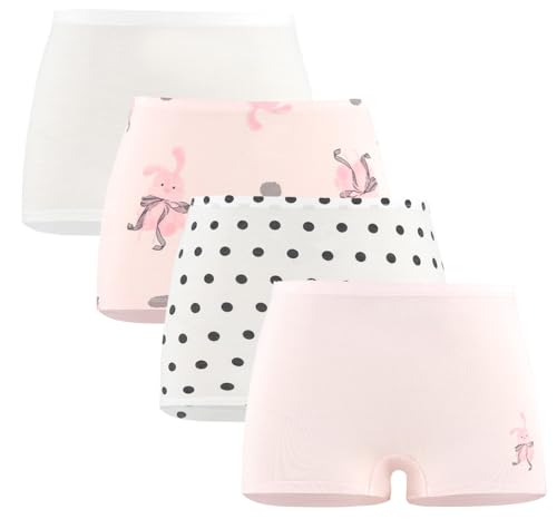 SEAUR Teen Girls Seamless Underpants High Waist Soft Underwear Cute Printed Knickers 4 Pack 6-16 Years
