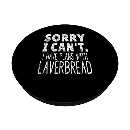 Sorry I Can't I Have Plans With Laverbread PopSockets Swappable PopGrip, Black - Image 2