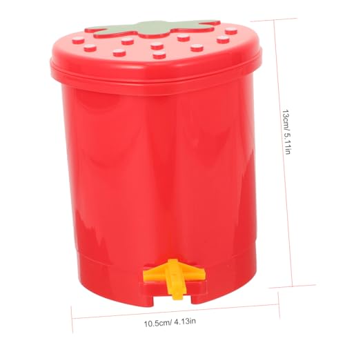 Lata de basura pequeña con tapa estilo fresa 1.5L miniatura 2