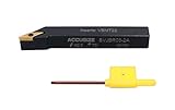 Accusize Industrial Tools 1/2'' Shank x 4'' Overall Length Svjb Tool Holder, Right Hand Cutting with Vbmt22 Carbide Insert, 2373-5006