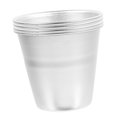 Amosfun 4piezas Moldes Individuales Para Pudín y Cupcakes Aleación De Aluminio Antiadherente Para Hornear