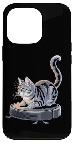 Robot Aspirapolvere Con Gatto I Kitten Hoover Robot Hoover Custodia per iPhone 13 Pro