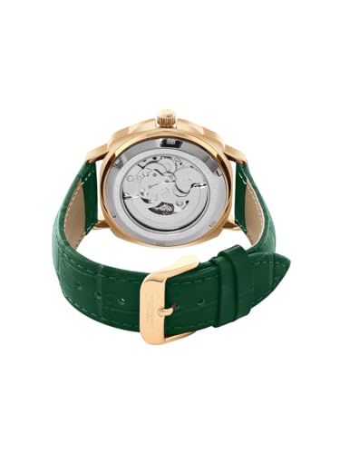 Image of French Connection The Max Automatic Men's Watch Green Leather Strap-FCA03-5
