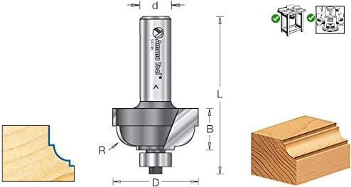 Amana Tool - 54150 Carbide Tipped Classical Cove 5/16 Radius x 1-3/8 Dia x 5/8 x 1/2"
