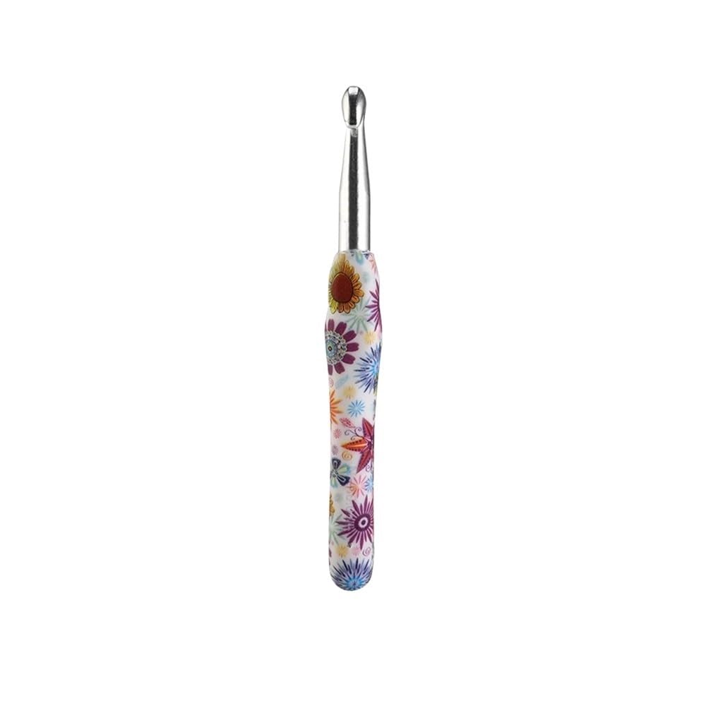 Rubber Grip Extra Long Crochet Needles Aluminum Ergonomic Crochet Hooks(10.0mm)