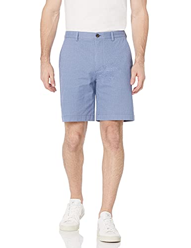 Amazon Essentials Men's Classic-Fit 9" Short, Blue Geometric Print, 38