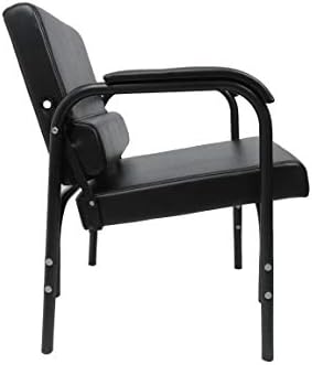 Auto-Reclining Shampoo Chair for Beauty Salon or Barber with Ultra Mid-Back Lumbar Support with Extended Cushion Armrests TLC-216B- eMark Beauty