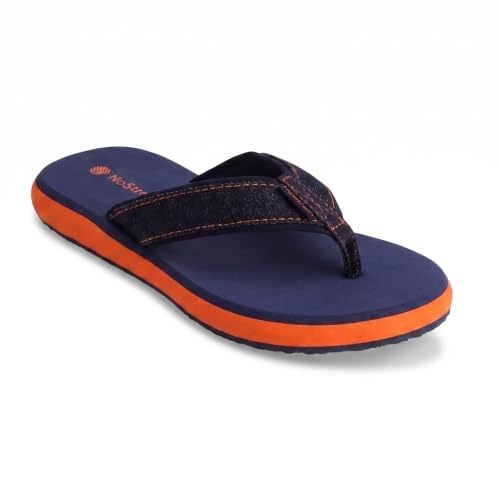Image of NoStrain Men's Canvas Slippers, Flip Flops & Chappal - Angular Fit