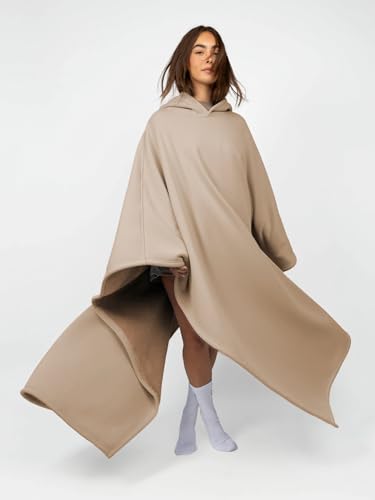 Image of FREE THE SHEEP Eden Hoodie - Oversized Weighted Hoodie Cloak with Ultra-Soft Faux Fur Liner