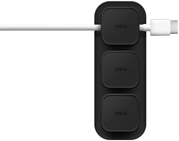 UNIQ Pod Mag Bundle, 3 Magnetic Cable Organizer Buttons with Base (neatens Your Cables) (Darkgray) image 5