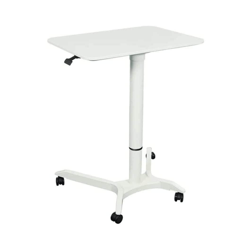 MYUYEE Overbed Table Adjustable Overbed Bedside Table With Hidden Casters Mobile Laptop Computer Standing Desk Cart With Tray For Home Use,F,27.4 43.1In (B-27.4 43.1In)