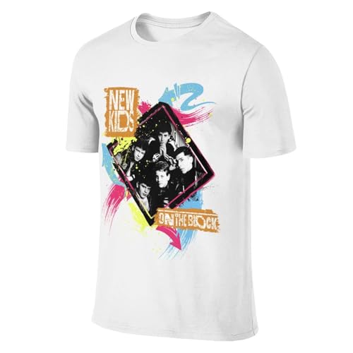 New of Kids On The-Block T-Shirt Classic Short Sleeve Cotton Tee Tops for Men White(S-3XL)(2XL)