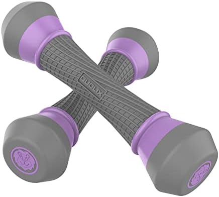 Adjustable Dumbbell Weight Pair, QUOLIX Hand Weights Sets for Women with Non-slip Neoprene Hand, 4.4-9LBs Adjustable Dumbbell Set for Full-body Home Gym Exercise Workout