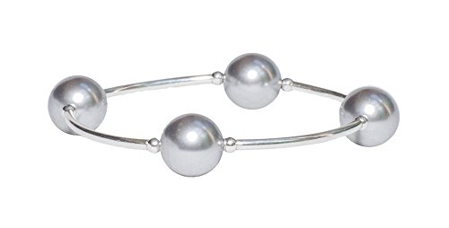 Made As Intended Blessing Bracelet 12MM Silver Crystal Pearls