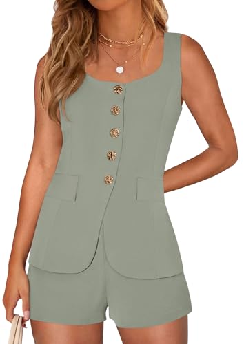PRETTYGARDEN Womens 2 Piece Matching Sets 2026 Fashion Suit Vest