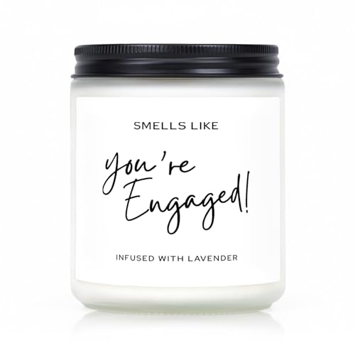 Engagement Gifts for Couples Engagement Candle 7Oz Best Engaged Gift for Women Men Lavender Scented Engaged Candle
