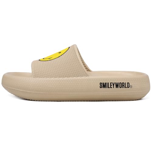 Smile Face Cloud Slides for Women & Men - Ultra Soft EVA Pillow Slippers, Non-Slip Thick Sole Shower Sandals, Quick Drying Indoor Outdoor Spa Beach Shoes2