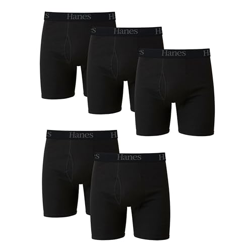 Image of Hanes Men's Underwear Boxer Briefs Pack, Moisture-wicking Underwear for Men, Breathable, Cool & Breathable Cotton