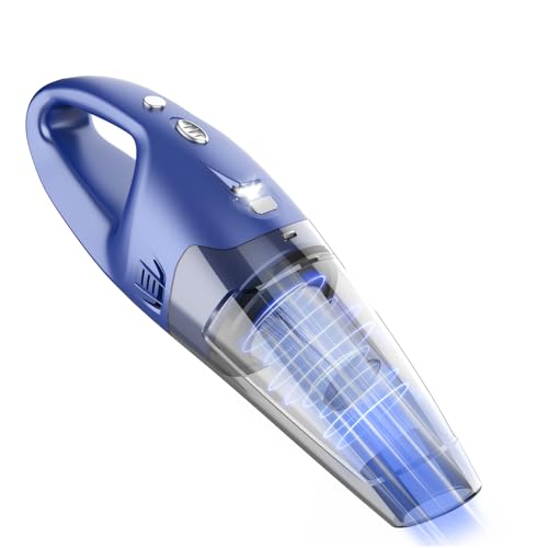 YOOHI Car Vacuum Cleaner with LED Light/Multi Accessories, 1.5lbs Lightweight Hand Vacuum Cordless Rechargeable for Car and Home, Mine Portable Vacuum