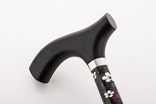 SUN Adjustable Aluminum Folding Walking Stick Cane with Wrist Strap & Pouch, Blossom