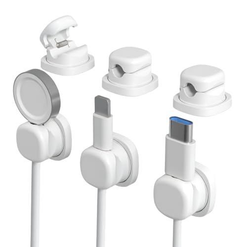 6PCS Swivel Cable Clips, Rotating Cord Organizer 7mm Hole para Phone USB Wire, Organizador de Cables Rotativo para Escritorio miniatura 1
