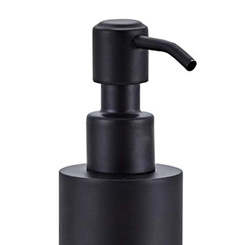 Dispensador de Jabón Líquido 200 ml dispensador de jabón de acero inoxidable negro recubierto redondo redondo botella de botella de botella de cocina suministros de baño Dispensadores de Detergente