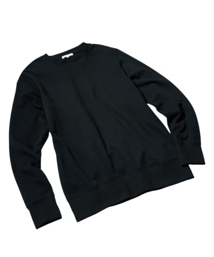 [ニッセン] トレーナー 綿１００％クルーネックスウェットトレーナー【３L以上お腹ゆったり】 黒 5L