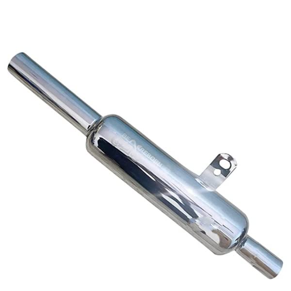Dhe Best Bike Exaust Indori Silencer Filter Glass Wool Chrome Compatible with RE Meteor 350 and Reborn Classic 350-image-17