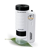 Grampus 60x-200x LED Pocket Microscope Portable Handheld STEM Toy for Kids Adults, Mini Microscope for Student Science Lab for Educational Microbiological Observation Outdoor Exploration