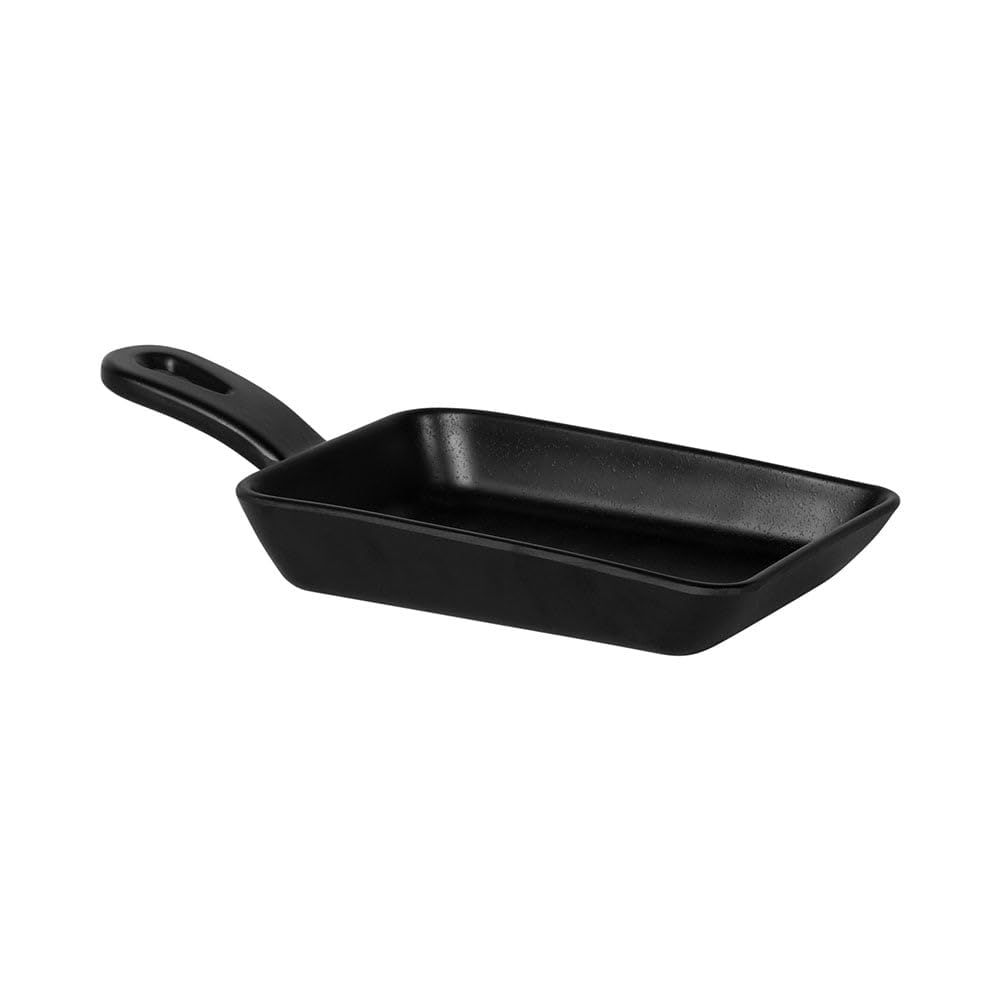 Premium Melamine Rectangular Faux Cast Iron Fry Pan by Elite Global Solutions – Standard, Plastic, Model MFP643-B