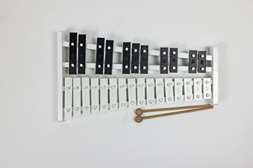 Professional Wooden Soprano Full Size Glockenspiel Xylophone With 27 Metal Keys For Adults & Kids - Includes 2 Wooden Beaters #TOP1