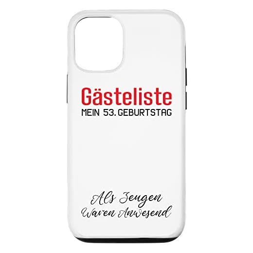 Carcasa para iPhone 15 Gästeliste Mein 53. Geburtstag Libro de visitas Firma