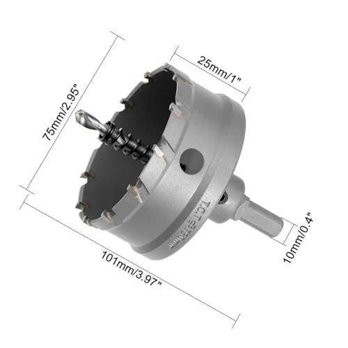 Broca sierra de corona 58mm Yantbin para acero miniatura 5