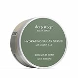 Deep Steep Sugar Scrub, Rosemary Mint, 8 oz – Exfoliating Body Scrub with Organic Coconut Oil, Shea Butter & Argan Oil – Vegan, Clean Beauty, Smooth, Soft & Nourished Skin