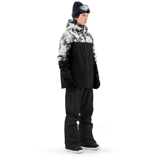 Actleis スノーボードウェア スキーウェア メンズ上下セット lss04 D09-bl-bl