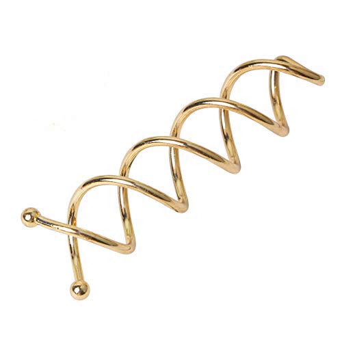 Onwon 20 Pieces Spiral Hair Pins - Non-Scratch Rounded Tips - Spin Pins Backspin Spiral Bobby Hair Clips Twist Screw Hair Pins Bun Stick Pick for DIY Hair Style (Gold)
