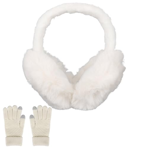 Orejeras de invierno plegables Mikovivi y guantes cálidos contra el frío