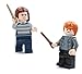 LEGO Harry Potter Minifigure Combo - Hermione in Striped Sweater and Ron Weasley in Plaid Shirt (Adult Version) with Wands