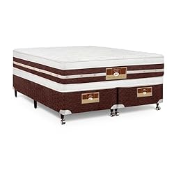 Cama Box Colchão Castor Queen Silver Star Air Double Face Hibrido