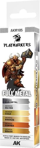AKインタラクティブ AKプレイマーカー メタリック6色セット 模型用水性マーカー AKM105
