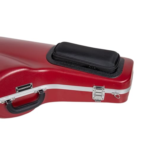 image for Crossrock ABS Tenor Saxophone Case – Contoured Red Finish, Long-Pile
