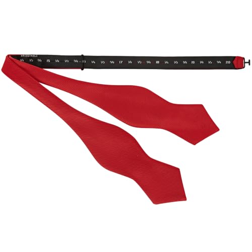 Image of GUUNIEE Men's Exquisite Woven Silk Self Bowtie Solid Diamond Bow Ties