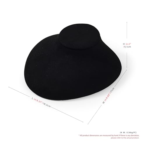 Buste de bijoux de colliers en microfibre présentoir noir - 5