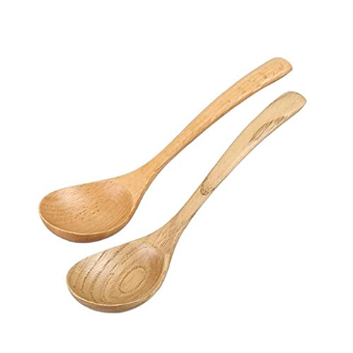 TOSSPER Grande Cuillère en Bois à Soupe Longue Poignée de Service - Ustensile de Cuisine