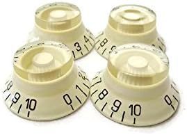 4 New White Electric Guitar Speed Knobs Les Paul Top Hat LP B-Stock