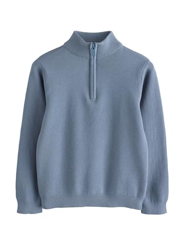 Jersey con cremallera 1/4 Next niños sudadera fina de punto cuello alto